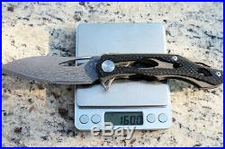 02043 Decepticon2 Tactical Folding Flipper Knife 4.13''Damascus Blade &CF Handle