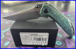 1/1 Custom Kanspet Baku K1056A5 Stonewashed TI/Damascus Folding Knife