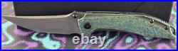 1/1 Custom Kanspet Baku K1056A5 Stonewashed TI/Damascus Folding Knife
