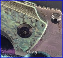 1/1 Custom Kanspet Baku K1056A5 Stonewashed TI/Damascus Folding Knife