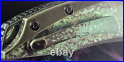 1/1 Custom Kanspet Baku K1056A5 Stonewashed TI/Damascus Folding Knife