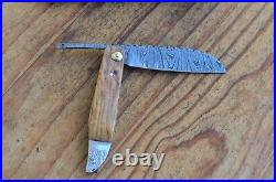 10 damascus custom made beautiful folding knife From The Eagle Collection A2968