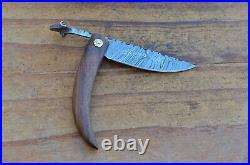 10 damascus custom made beautiful folding knife From The Eagle Collection M6182