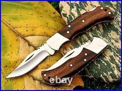 100Pcs Handmade Damascus/tool Steel LOCKBACK Folding Pocket Knife GROOMSMEN GIFT