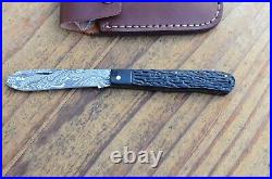 15 damascus custom made beautiful folding knife From The Eagle Collection M4890