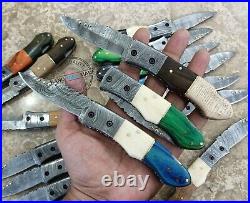 17 Pieces of Custom Hand Made Beautiful Damascus steel Folding knife (2503)