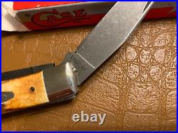 1989 Case XX Beautiful Stag Mint Damascus Trapper Knife 5254 D Old style Shield