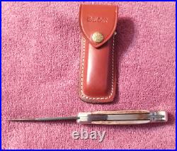 1990 Buck 110 X USA Folding Hunter knife Damascus Stag Handle 110X & Sheath NOS