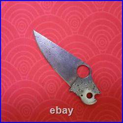 1PC. 11 Damascus 58HRC Blade for Spyderco C81 Paramilitary 2 PM2