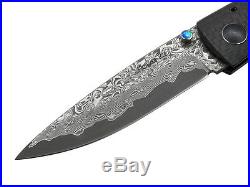 2.75 Damascus Blade Folding knife Carbon Fiber Handle COOL HAND, E, 6102CFO-11D