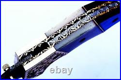 2.7Damascus Blade Handmade Folding Knife/Bone, Liner Lock, Kerinite-US-CH-49
