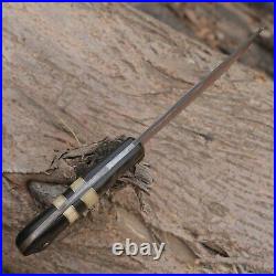 2 pic Copper Damascus handmade 10 inches knife with beautiful leather sheath