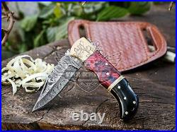 20 PCS Damascus Steel Folding Knives Set, Razor Sharp Knives For Collectors