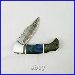 20-PCS Handmade Damascus Steel LOCK BACK Folding Pocket Knife GROOMSMEN GIFT