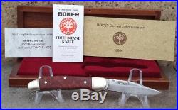 2004 Boker Annual 300 Layer Damascus Aboina Root Folding Knife, Incredible Knife