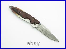 2010 Mcusta Seki Japan Kasumi Rosewood Damascus Gentleman Folding Pocket Knife