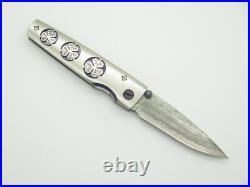 2010 Mcusta Seki Japan MC-91D Sakura VG-10 Damascus San Mai Folding Pocket Knife