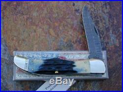 2015 Case XX Damascus Blue Deep Canyon Large Folding Hunter Knife Rare Mib Wow