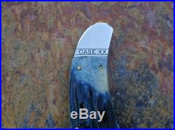 2015 Case XX Damascus Blue Deep Canyon Large Folding Hunter Knife Rare Mib Wow