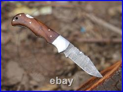 25 Pcs of Handmade Damascus Steel Folding Knives Rosewood Pocket knife with Pouch