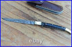 25 damascus custom made folding knife Laguiole Type From The Eagle Collection