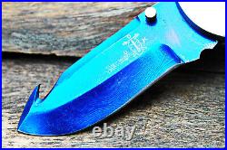 3.7Titanium Coated Damascus Blade Folding Knife withBone, Wood, Liner Lock-US-255