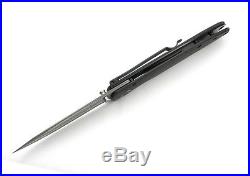 3 Damascus Blade Folding Knife 4.5 Carbon Fiber Handle COOL HAND 6002CFO-14D