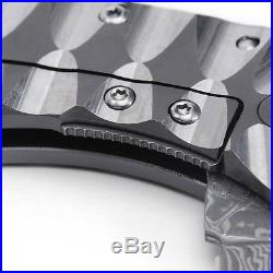 3 Inch VG10 Damascus Steel Blade TC4 Titanium Handle Frame Lock Folding Knife