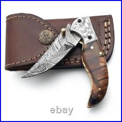 3 Pcs Lot! Forged Handmade Damascus Blade Pocket Folding Knife, Pocket Knives