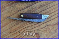 3 damascus custom made beautiful folding knife From The Eagle Collection A2946