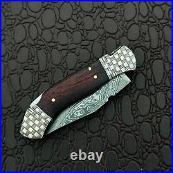 40 Pcs Lot! Custom Handmade Damascus Steel Pocket Folding Knife, Pocket Knives