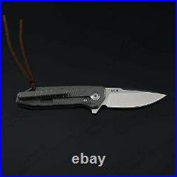 5 M390 Steel Folding Knife Assisted Open Titanium alloy Handle Liner Lock 61HRC