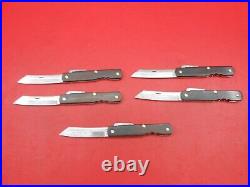 5 Pcs Damascus Steel Japanese Higonokami Pocket Folding Knife Rose Wood K 2773