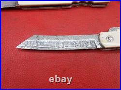 5 Pcs Damascus Steel Japanese Higonokami Style Pocket Folding Knife K380