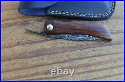 5 damascus 100% handmade beautiful folding knife From The Eagle CollectionA9654