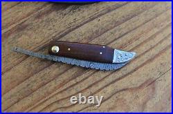 5 damascus custom made beautiful folding knife From The Eagle Collection A2936
