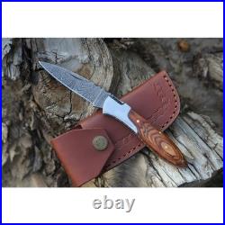 6.5 inches Damascus handmade Folding Pocket knife camping Skinner Knife \\
