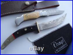 8 FOLDING & 10.5 DAMASCUS Bush Hunting/Camping/Fishing Knife/HandmadeFinish