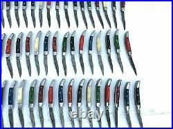 86 Pieces Handmade Damascus Steel Toothpick Folding Pocket Knives & Sheaths