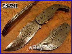 9.0 Kma Cutlery Damascus Steel 1-of-a-kind Liner Lock Folding Knife Ms-2241