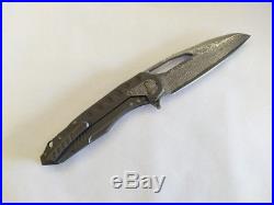 A0459 Top Customed Sigil Damascus Blade TC4 Titanium Handle Folding Knife Knives