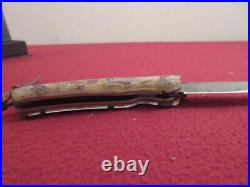 ALBATROSS 6.5'' Damascus Steel Genuine Abalone Seashells Folding Pocket Knife