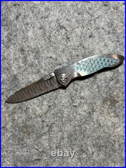 Allen Elishewitz Damascus Linerlock Folder-One Of Five Pocket Knife