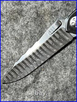 Allen Elishewitz Damascus Linerlock Folder-One Of Five Pocket Knife