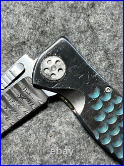 Allen Elishewitz Damascus Linerlock Folder-One Of Five Pocket Knife