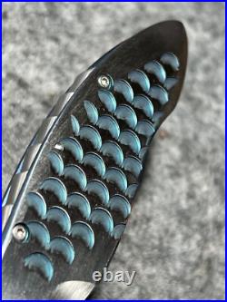 Allen Elishewitz Damascus Linerlock Folder-One Of Five Pocket Knife