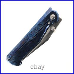 Artisan Cutlery Caruso Folding Knife Titanium Damascus Handle S90V 1869G-TDB