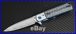 Artisan Cutlery Classic Folding Knife Damascus Stainless Blade Black G10 Handle