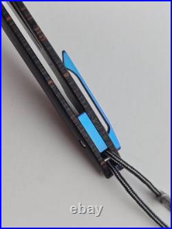 Artisan Cutlery Damascus Folding Knife by Dylan Mallery 1821NLS Mint with box