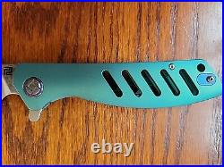 Artisan Cutlery Tomahawk 1815GD Folding Knife, 3.94 Damascus Blade, Green